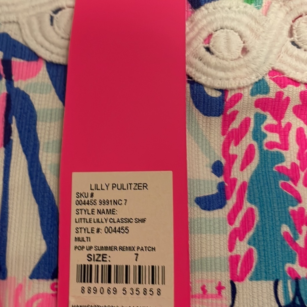 Lilly Pulitzer GIRLS CLASSIC SHIFT DRESS  Multi Pop Up Summer Remix size 7 & 10 - Picture 5 of 11